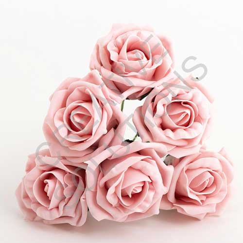 FR-0894 - Vintage Pink 5cm Colourfast Foam Roses
